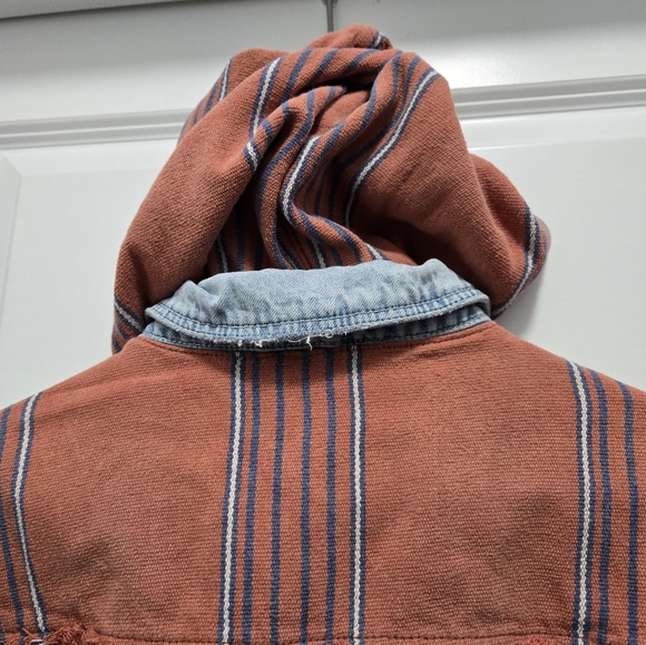 Free People Baja Hooded Denim Jacket Size S - Picture 10 of 10